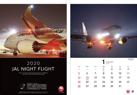 jal night flight カレンダー